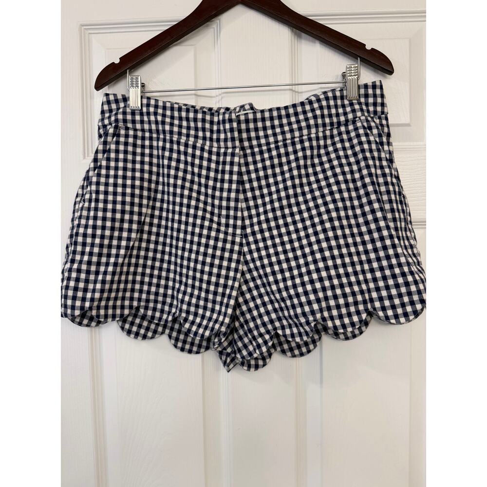Crown & Ivy Navy/White Gingham Plaid Buttercup Short Sz 12